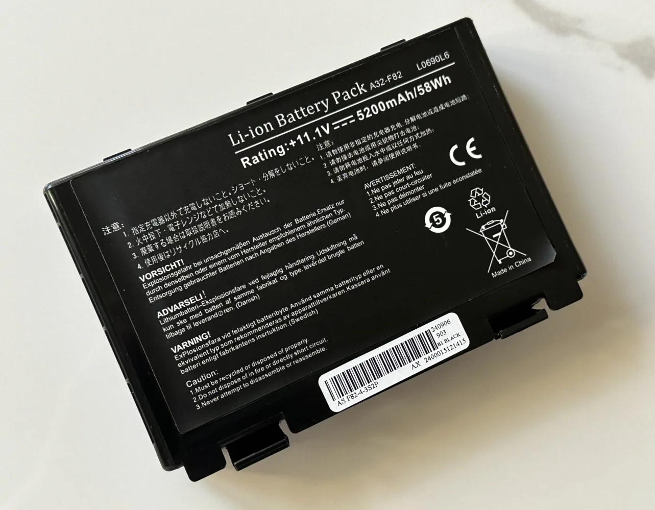 Новый 6-элементный аккумулятор для Asus A32-F82 A32-F52 N82 K40 k50c K51 k40in K50 K50iJ k50AB k50ID k50iJ