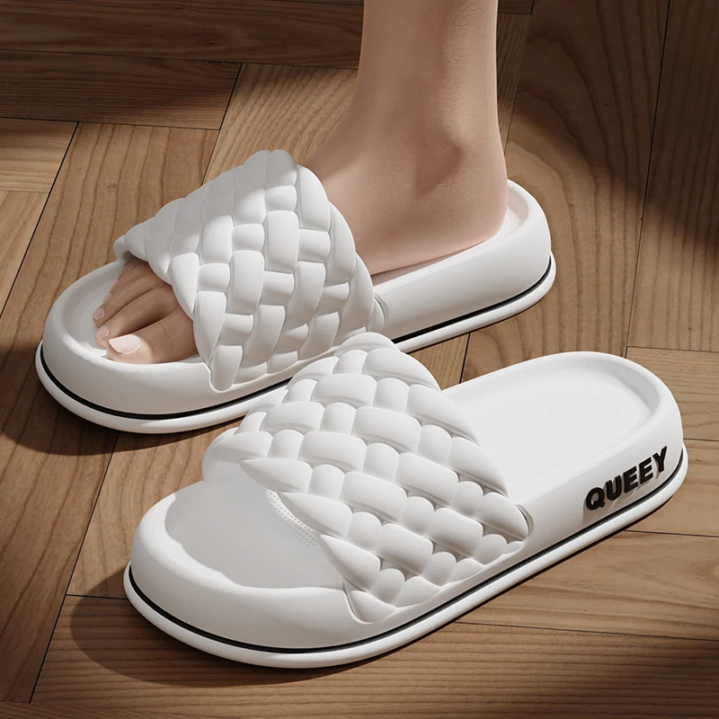 

2023 Summer New Women Thick Slippers Fashion Eva Sole Non-Slip Beach Slides Women Comfotable Lightweight Home Slipper Flip Flops