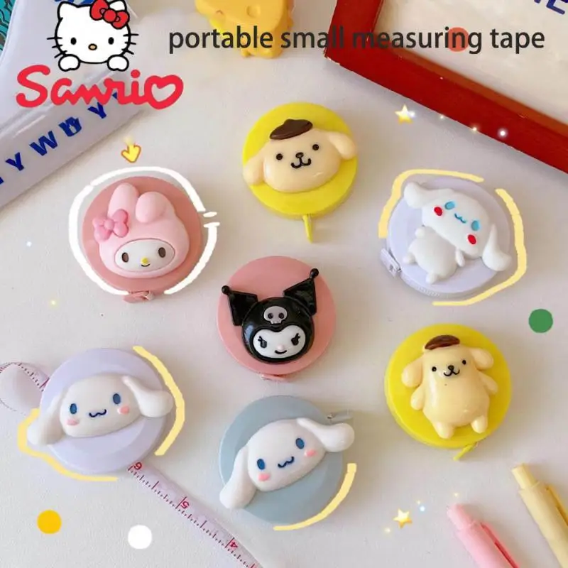 

Sanrio Kuromi My Melody Cinnamoroll Mini Tape Measure Automatic Telescopic Portable Soft Ruler Measuring Clothes Girlfriend Gift