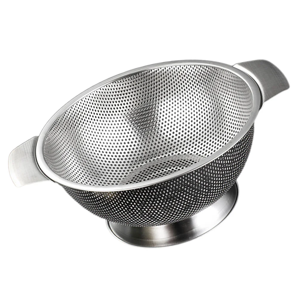

Rice Basin Drain Basket Stainless Steel Strainer Vegetable Washer Mesh Sink Fine Colander Washing Sifter Pasta Large