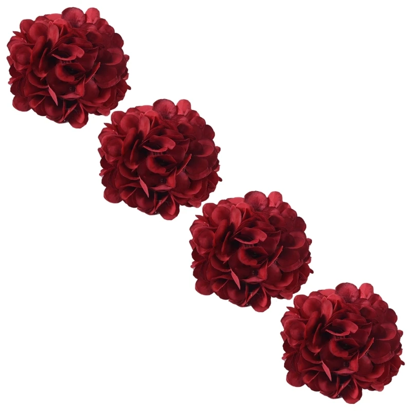 Держатель для штор с искусственным цветком подхваты веревка 4 шт. элегантные