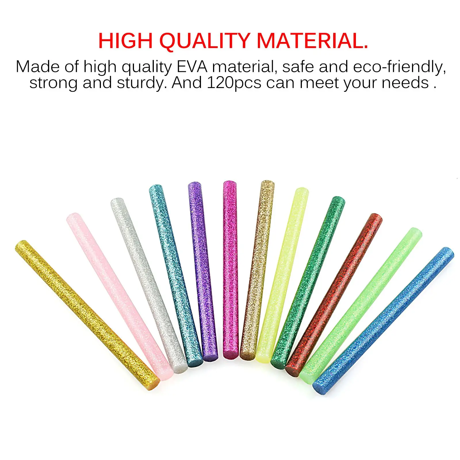 

120 шт. 100*7 мм/3,93*0,28 дюйма Блестящий клеевой карандаш EVA практичный красочный DIY Художественный ремесло горячий клей полосы Инструменты Ремонт...