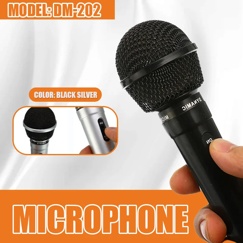 

Универсальный 3,5 мм проводной микрофон Портативный общественный передатчик KTV для записи караоке черный серебристый