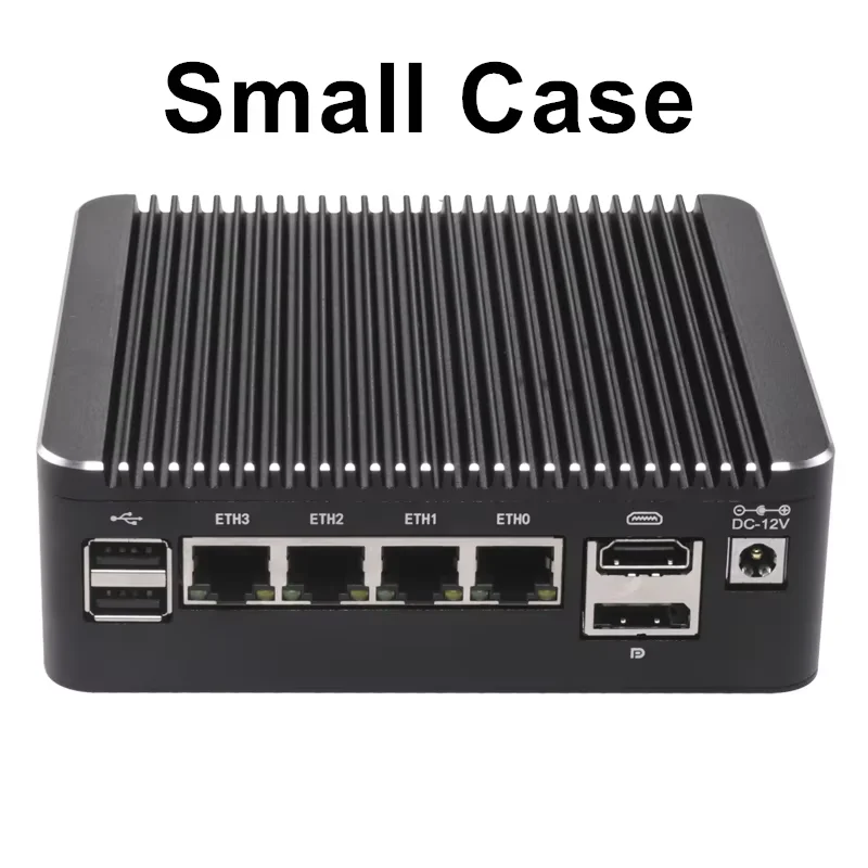Фото Безвентиляторный мини-ПК-файрвол Solid Fanless на базе Intel i5-8250U, N95, N150, Pentium 6405U, 4417U с 4x2.5G LAN, DDR4, NVMe для OPNsense, pfSense, домашнего сервера №3