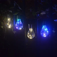 solar panels led waterproof solar outdoor garden camping hanging night light lamp bulb clearance sale