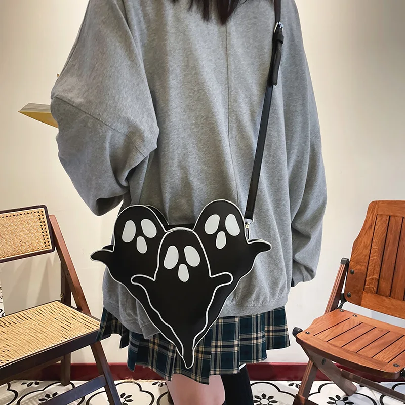 Fun Ghost Style Shoulder Bag for Women Cartoon Design Purses and Handbags Fashion Female Crossbody Bag Clutch Novelty Handbag