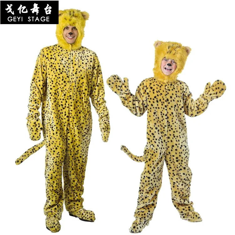 

Kids Adult Animal Wild Leopard cheetah Costume for Boys Men Fantasy Jumpsuit Disfraz Halloween Carnival Party Costumes