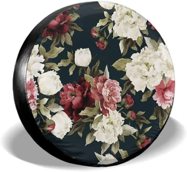 

Happy 21Th Birthday Spare Tire Cover Bokeh Vector Background with Cake Wheel Protectors Weatherproof Polyester Tire Case