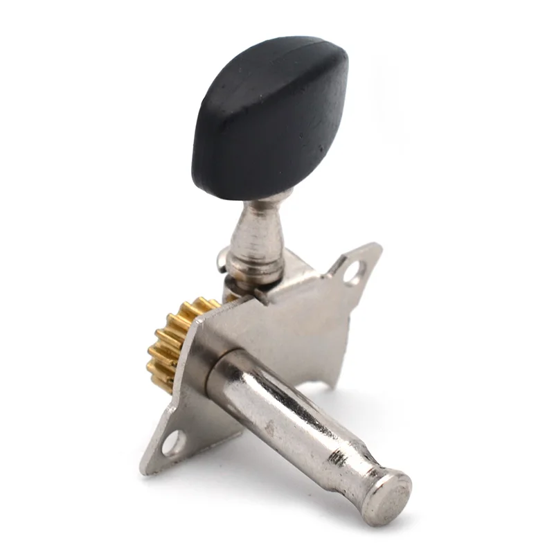 2R 2L никелированные укулеле колышки для тюнинга гитары тюнеры с Черной головкой -