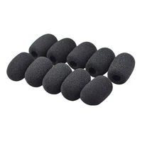 10pcsset black replacement foam covers windscreen windshield sponge covers for headset microphone mic cover accessories