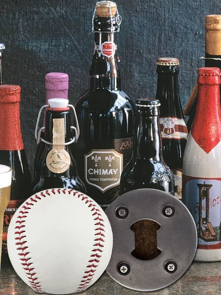 

Baseball-shaped Bottle Opener Gifts For Men Hemisphere Magnet Beer Opener Wine Beer Soda Cap Opener Kitchen Tool Accessories