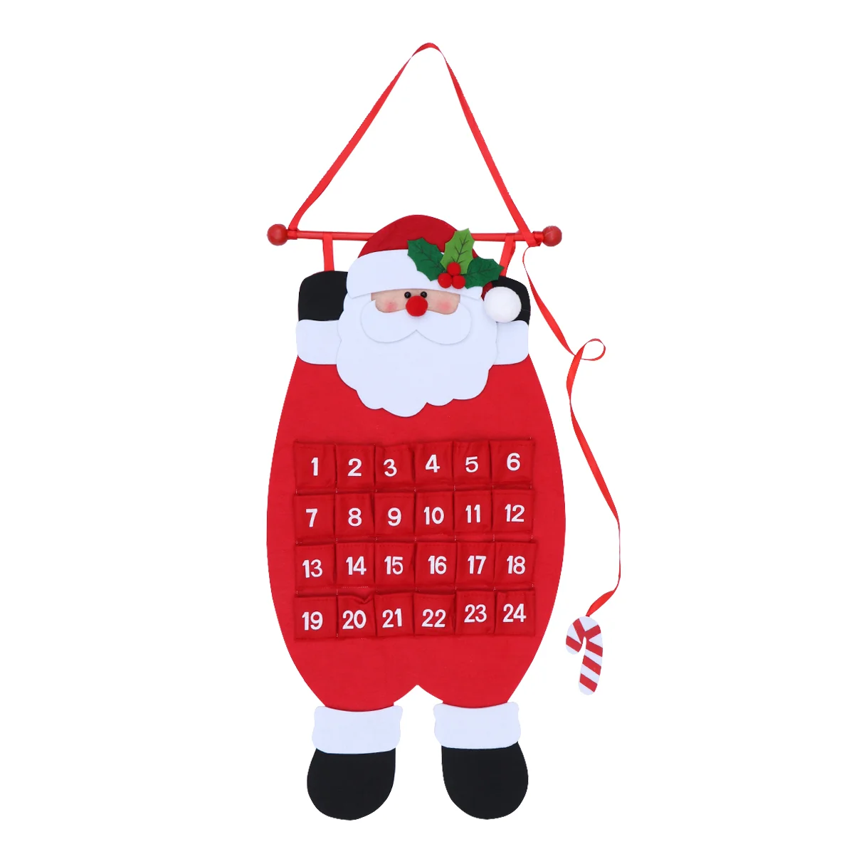 

Countdown to Christmas Santa Advent Calendar Christmas Tree Hanging Ornaments Decoration For Home Office Party Decor (Santa