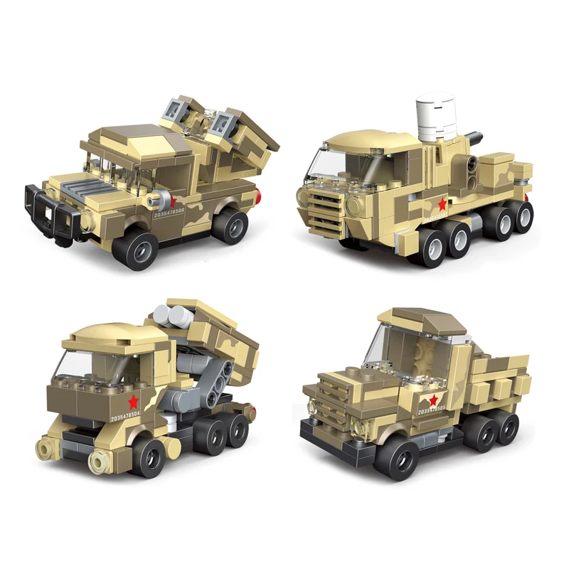 DECOOL военный армейский Танк строительные блоки для автомобилей WW2 TT2 SWAT армейские