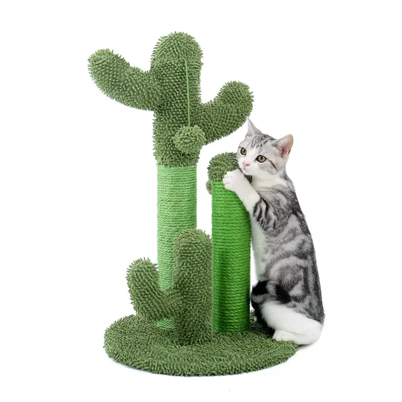 

NEW2023 Cactus Cat Scratching Post with Sisal Rope Cat Scratcher Cactus Cat Tree for Young and Adult Cats Climbing Frame
