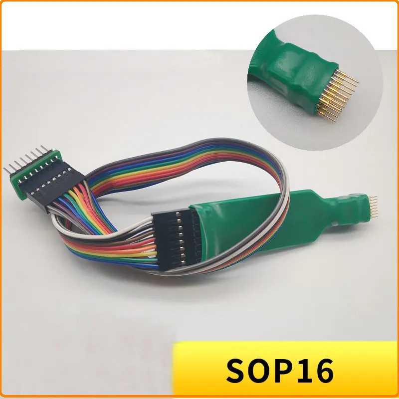 

SOP8 / VSOP8 / SOP16 WSON тестовый чип тестовый зонд Pogo шаг контактов 1,27 мм с кабелем 30 см