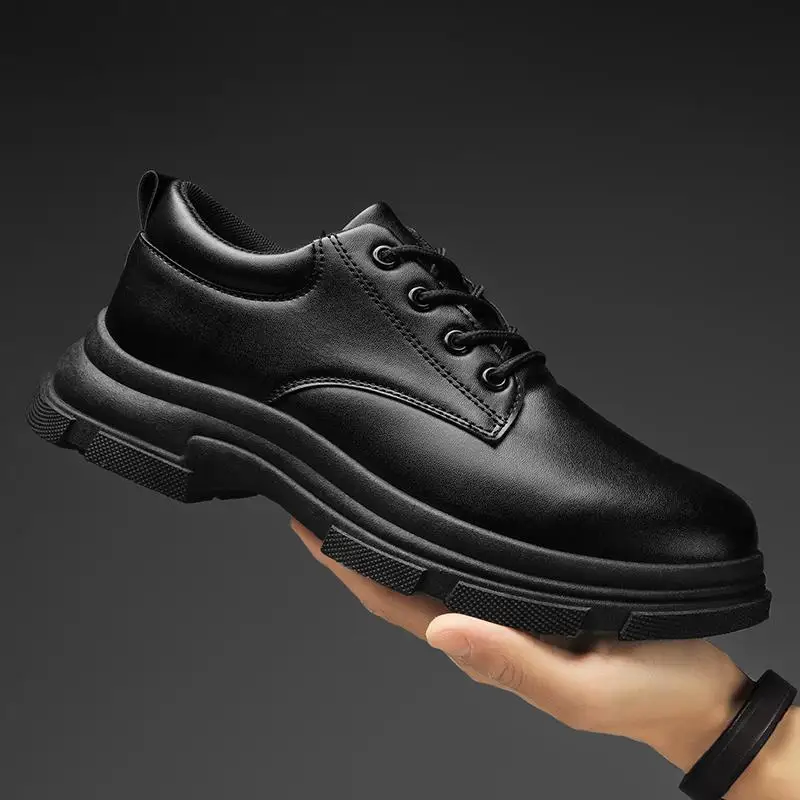 

Autumn Men's Shoes 2023 New Men's Sports Casual British Black Leather Shoes Work Versatile Formal Business Fashion Shoes