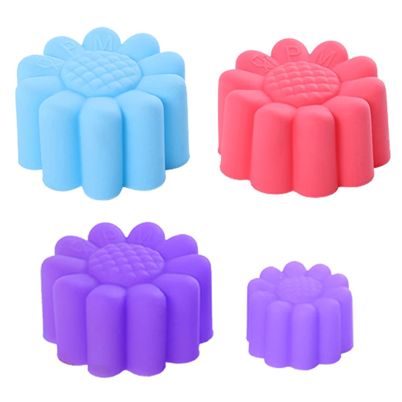 

Sunflower Silicone Mould Fudge Muffin Flower Cupcake Mould Home Kitchen DIY Chocolate Cake Dessert Baking Decoration Tools