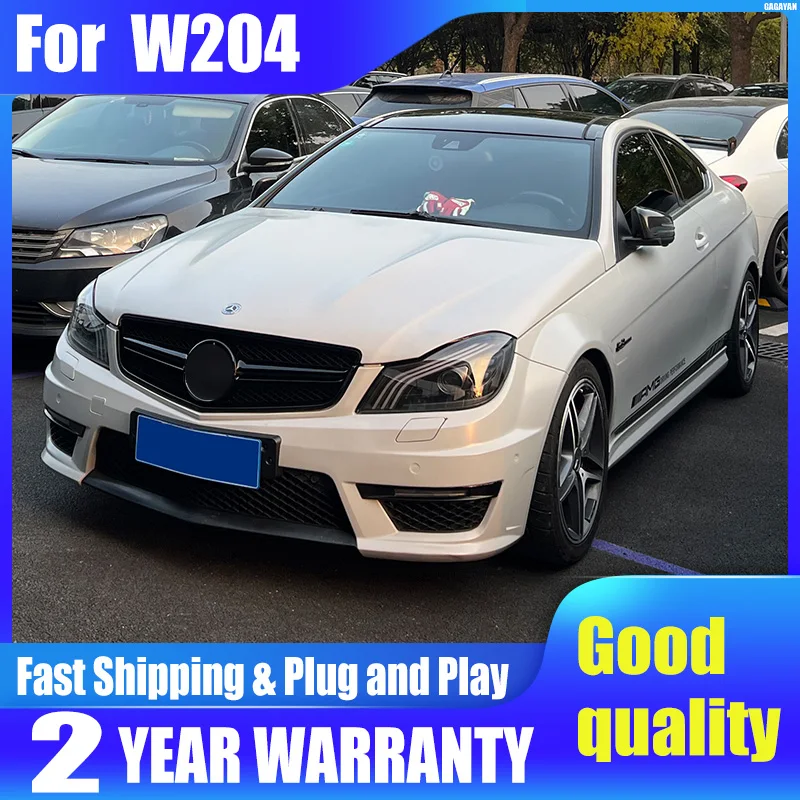 

Автомобильные светодиодные фары для Benz C Class W204 2011-2014 C180 C200 C260 для Maybach стиль DRL сигнал Биксеноновые линзы Hid H7 передние фары