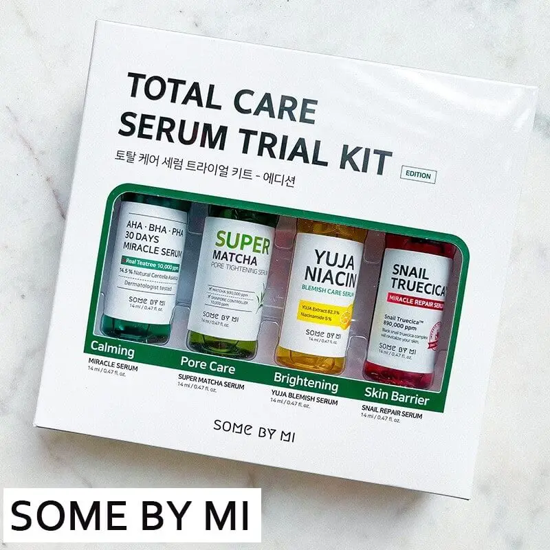 SOME BY MI Total Care Serum Пробный набор (14 мл*4) Somebymi Укрепляющая увлажняющая маска для лица Уход за кожей лица (art.: 3920cfb5ccb87) - 3920cfb5ccb87