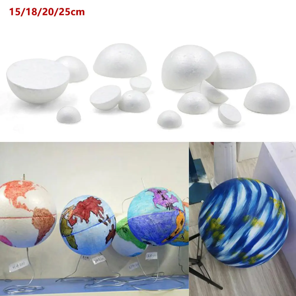 

Foam Ball 15/18/20/25CM Round Solid Polystyrene Styrofoam Foam Hemisphere For DIY Party Wedding Decoration Craft