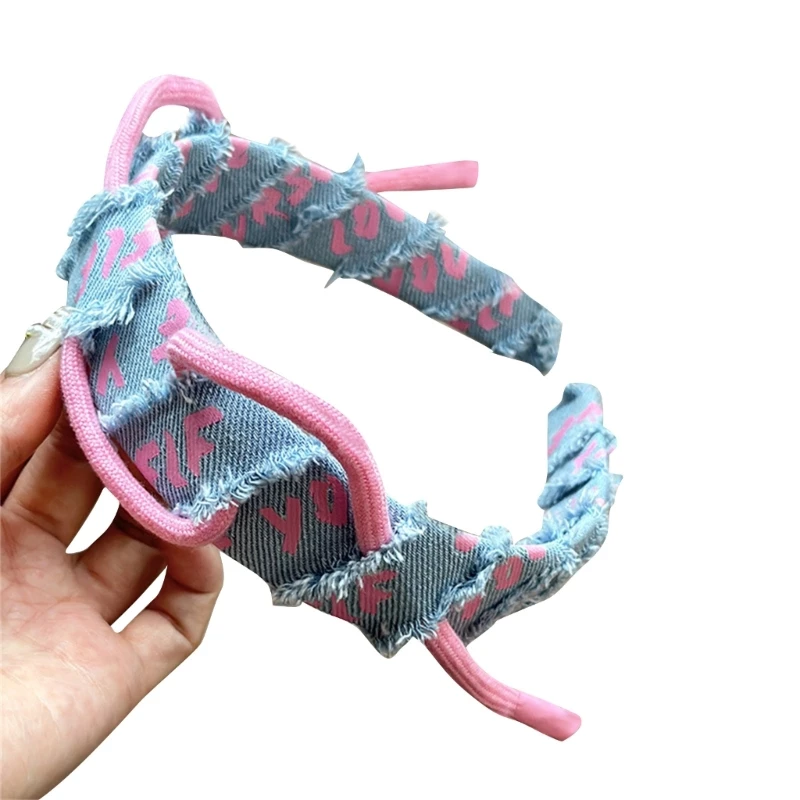 

Blue Jean Hair Bands for Girls Spiral Hair Tie for Photo Studios Photo Props