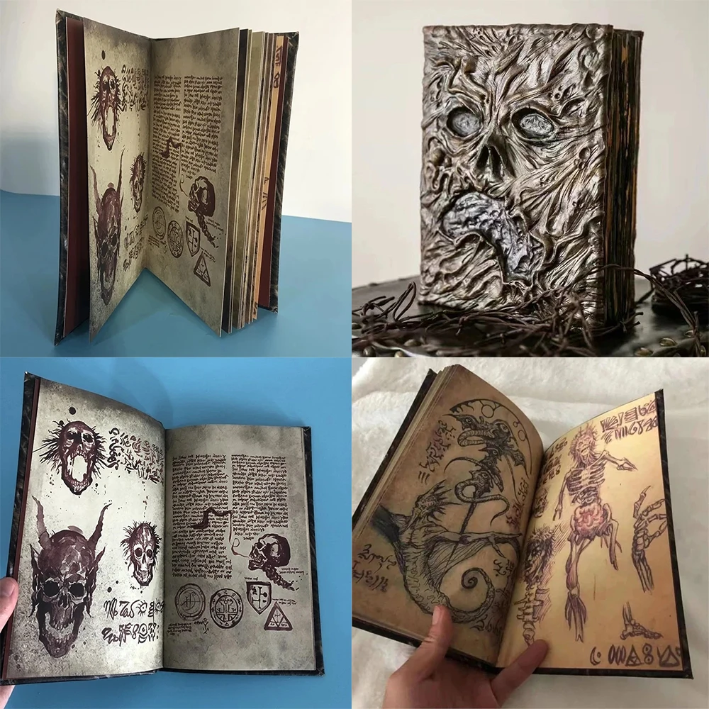 

Necronomicon Dark Magic Book Demon Evil Dead Summon Book Altar Ceremony Prop Book Collection Living Room Desktop Decoration Gift