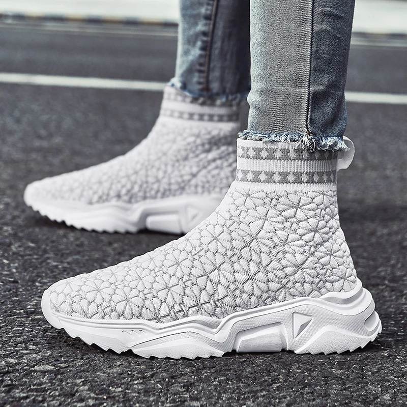 Кроссовки-носки Мужские дышащие спортивная обувь для бега унисекс легкая мягкая