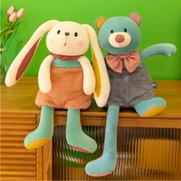 70cm multifunctional soft plush rabbit bear curtain buckle stretchable doll comfortable comfort doll pillow childrens doll toys