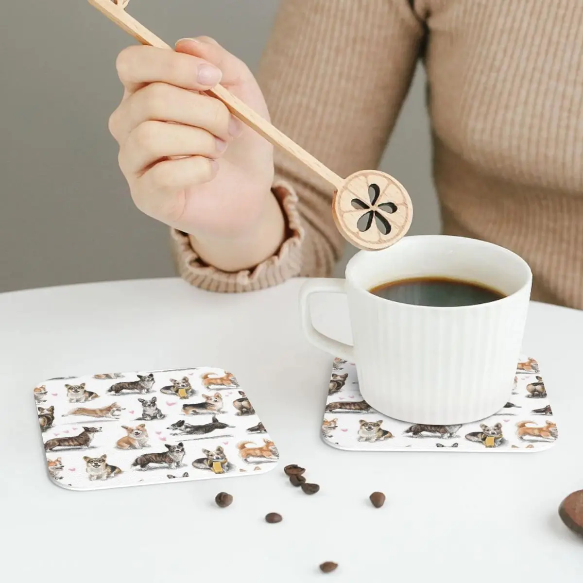 Подставки Corgi подставки из ПВХ и кожи водонепроницаемые изоляционные кофейные