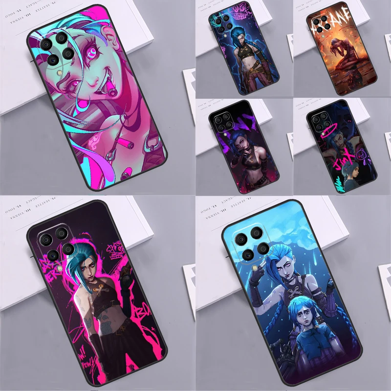 Чехол аниме Arcane Jinx для Samsung Galaxy M31s M30s M20 M13 M23 M33 M53 M12 M32 M52 M11 M51 M54 M34 M14 чехол