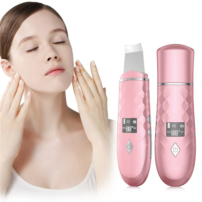 

Rechargeable Ultrasonic Face Cleaning Skin Scrubber Cleanser Vibration Blackhead Removal Facial Pore Peeling Ultrasound machine