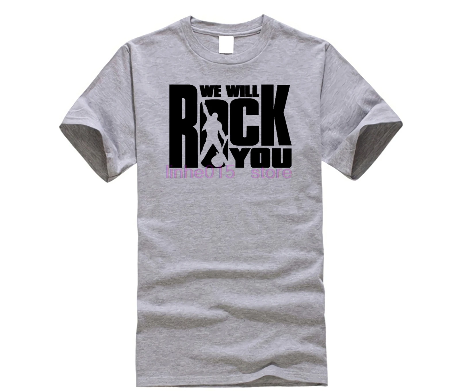 

Новинка 2023, модная мужская футболка We Will Rock You, летняя стильная футболка Queen Rock Band, хлопковые мужские топы с коротким рукавом Rock Roll