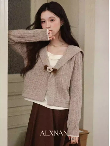 ALXNAN Женский пуловер из микрофибры  L57739