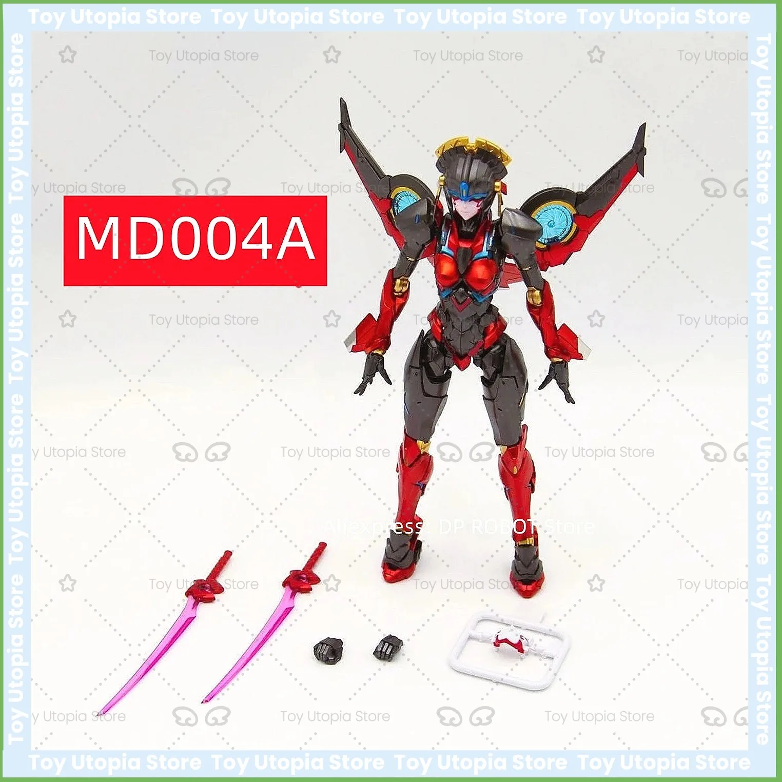 Трансформируемая фигурка MD004 KO RIOBOT Windblade, модель робота из литого металла, 7,8 дюйма, с подвижными суставами, коллекционный подарок (art.: 3920dace5f73c) - 3920dace5f73c