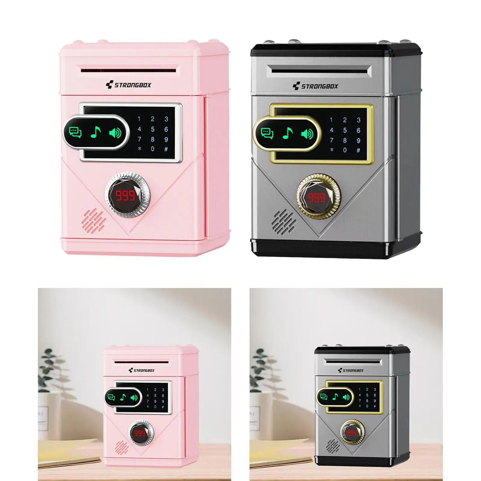 Kids Piggy Bank Auto Money Scroll Creative Electronic Toy Mini ATM Machine for Boys Girls Children Birthday Gifts