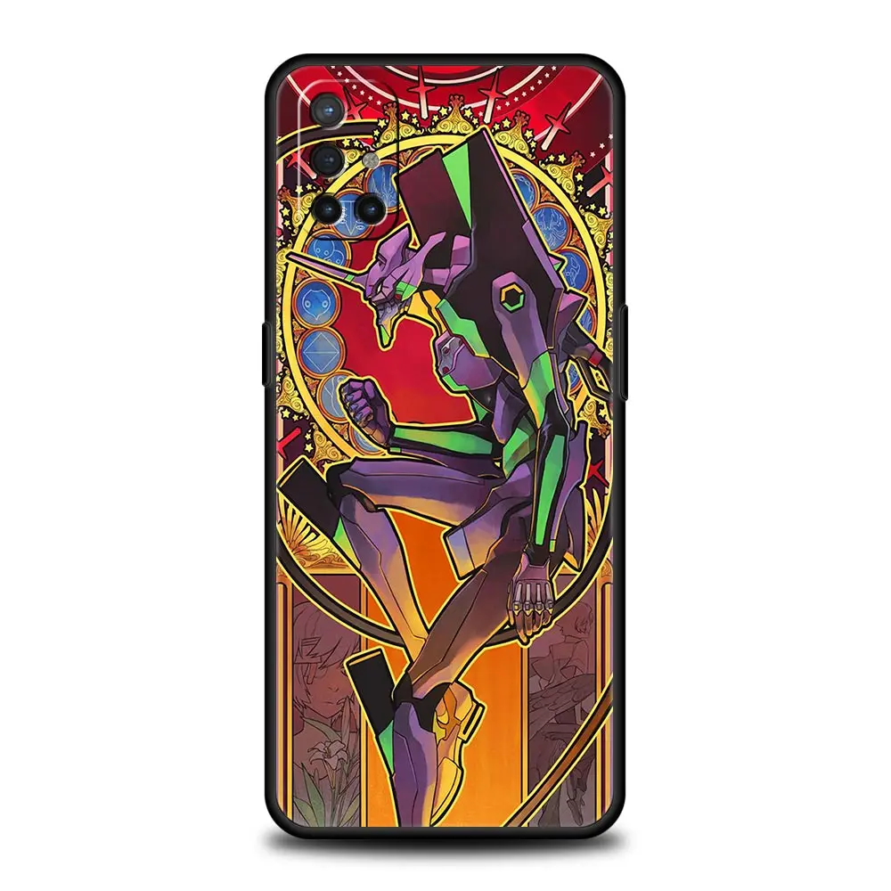 Мягкий черный чехол с рисунком из аниме Neon Genesis Evangelion EVA для телефона OnePlus 9 8 7 7T 10 Pro