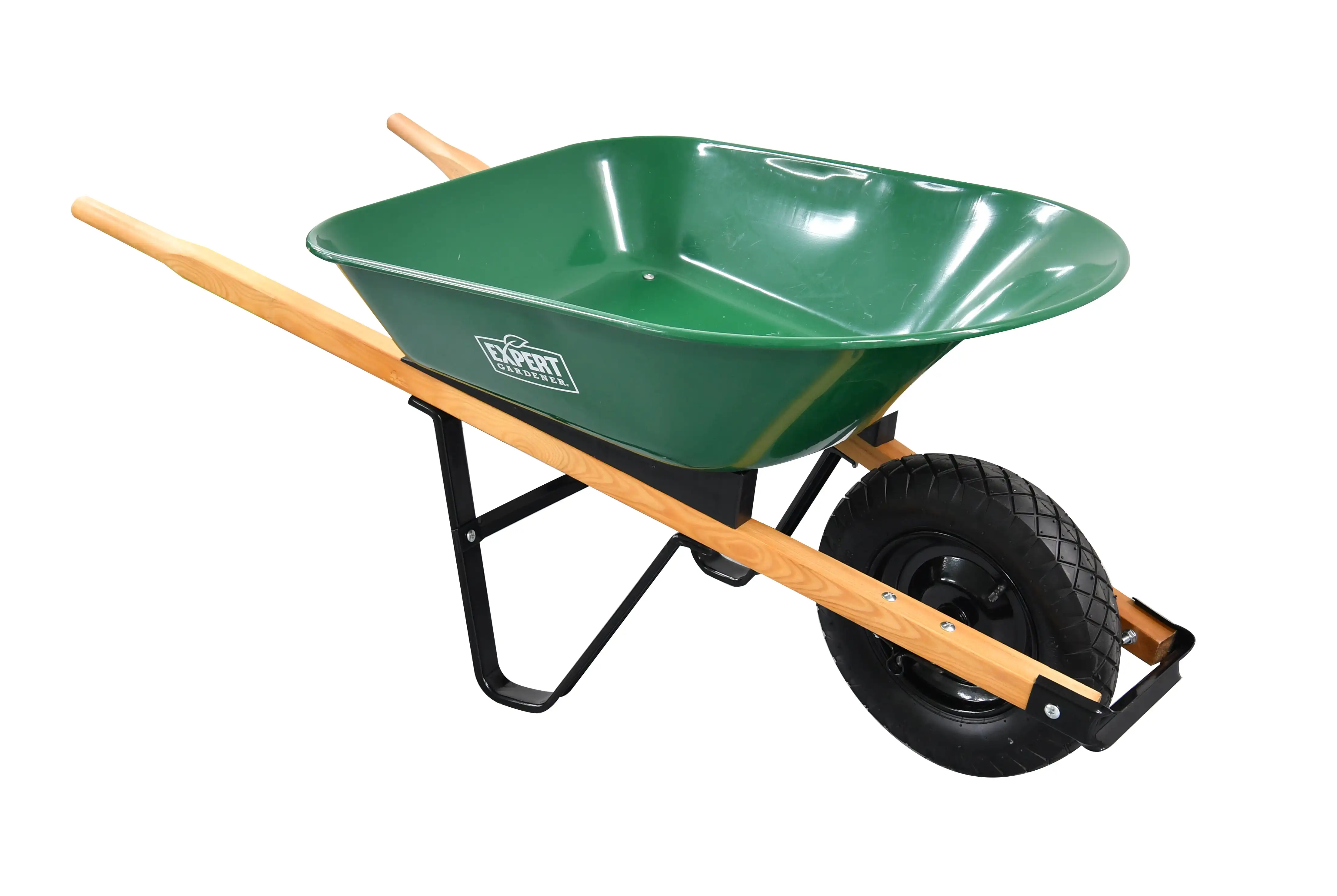 

Expert Gardener 4 Cu. ft. Wheelbarrow Steel Tray, Green