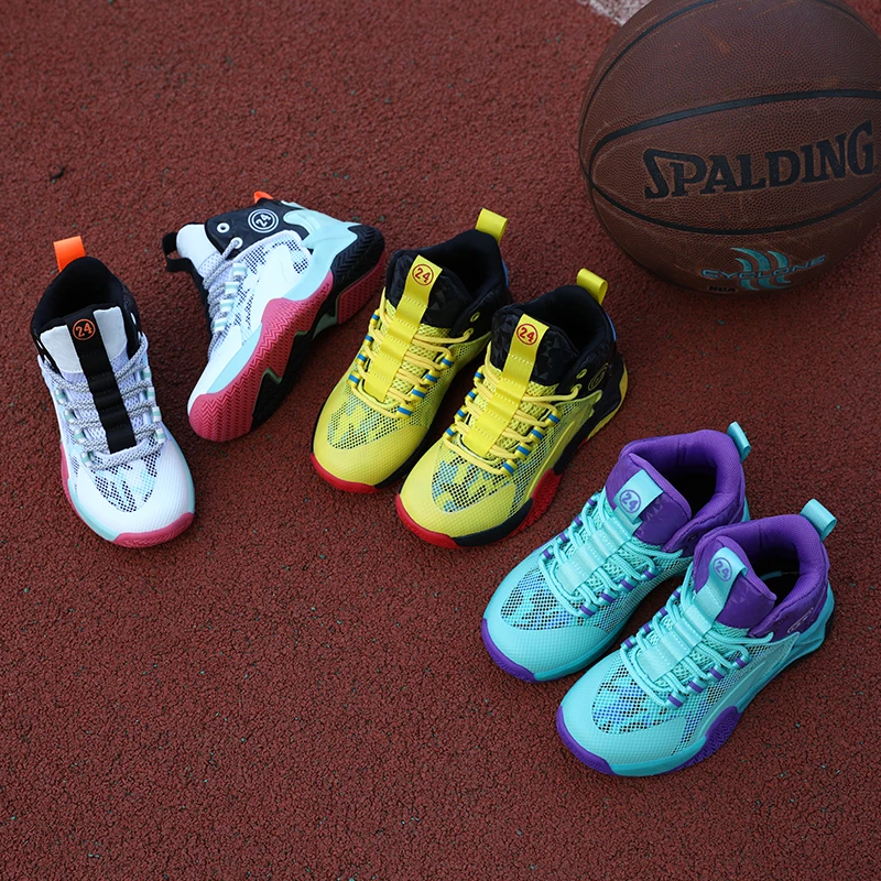 Boys Basketball Shoes Kids' Sneakers Fashion High Cut Sport Shoes Lace Up Sports for Boy 34 35 36 Plus Size Youth Boys Sneakers