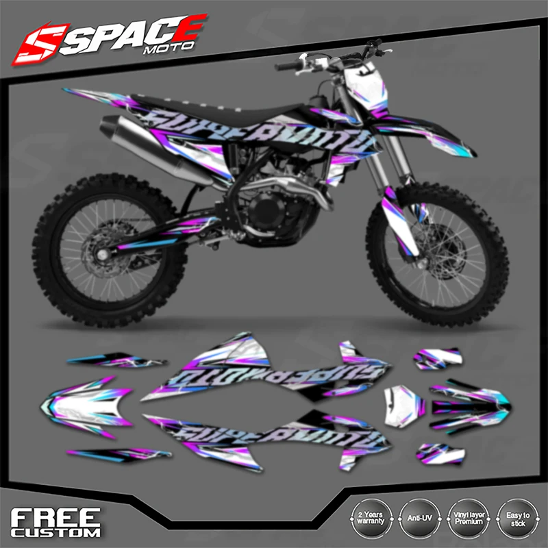 Фото SPACE индивидуальная мотоциклетная графическая фоновая наклейка для KTM 125 250 300 350 450 2019-2022 SXF 2020-2023EXC наклейки наборы 10 №3