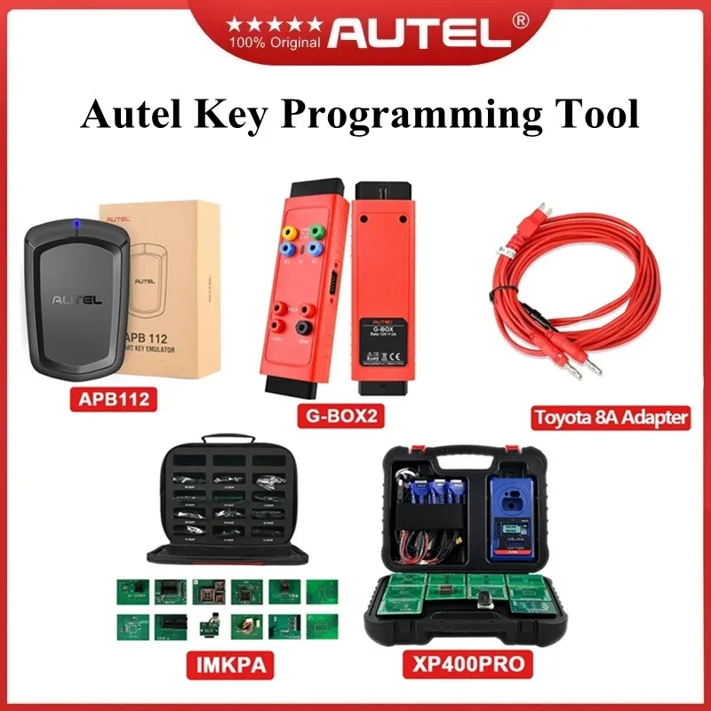 Программатор ключей Autel MaxiIM Parts XP400PRO, комплект IMKPA, GBOX2, APB112, адаптер Toyot-a 8A, используемый со сканером IMMO IM608 IM508
