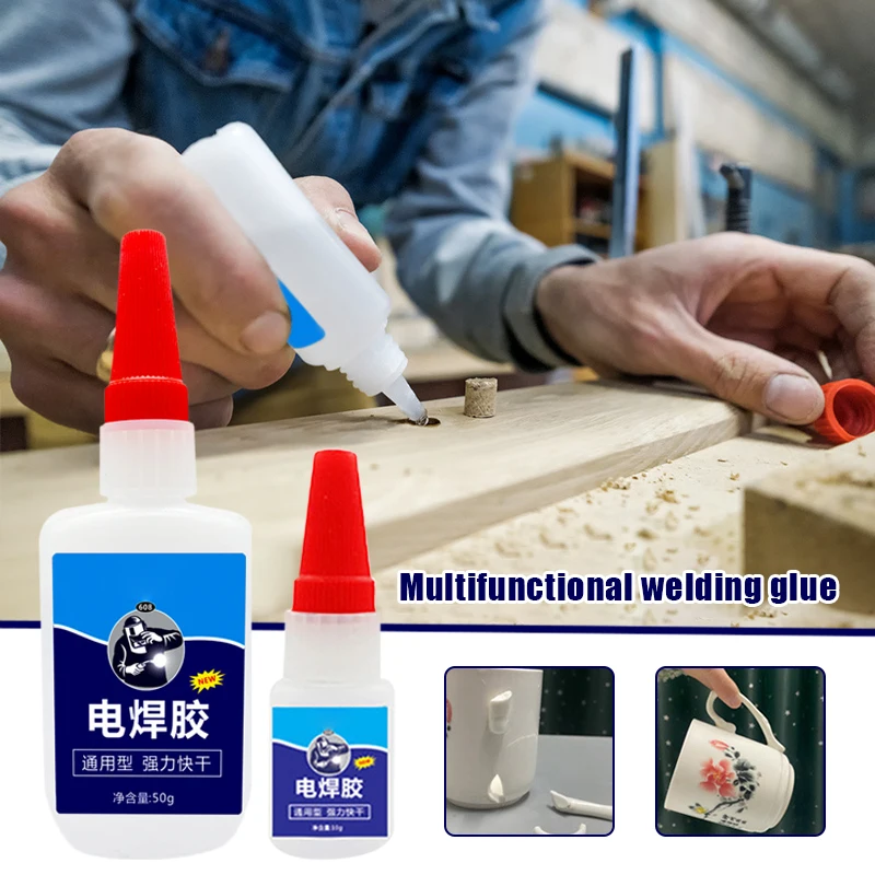 

Multi Purpose Adhesive Glue Plastic Wood Metal Rubber Tire Repair Glue Soldering Agent with Dropper 0.35/1.76 Oz Adhesive Glue