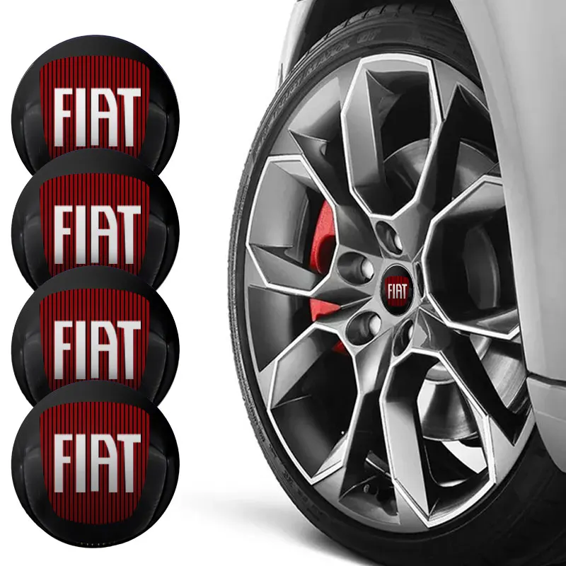 

4Pcs Hub Caps Car Wheel Center Badge Emblem Sticker For Fiat Punto Abarth 500 Stilo Ducato Palio Badge Car stying