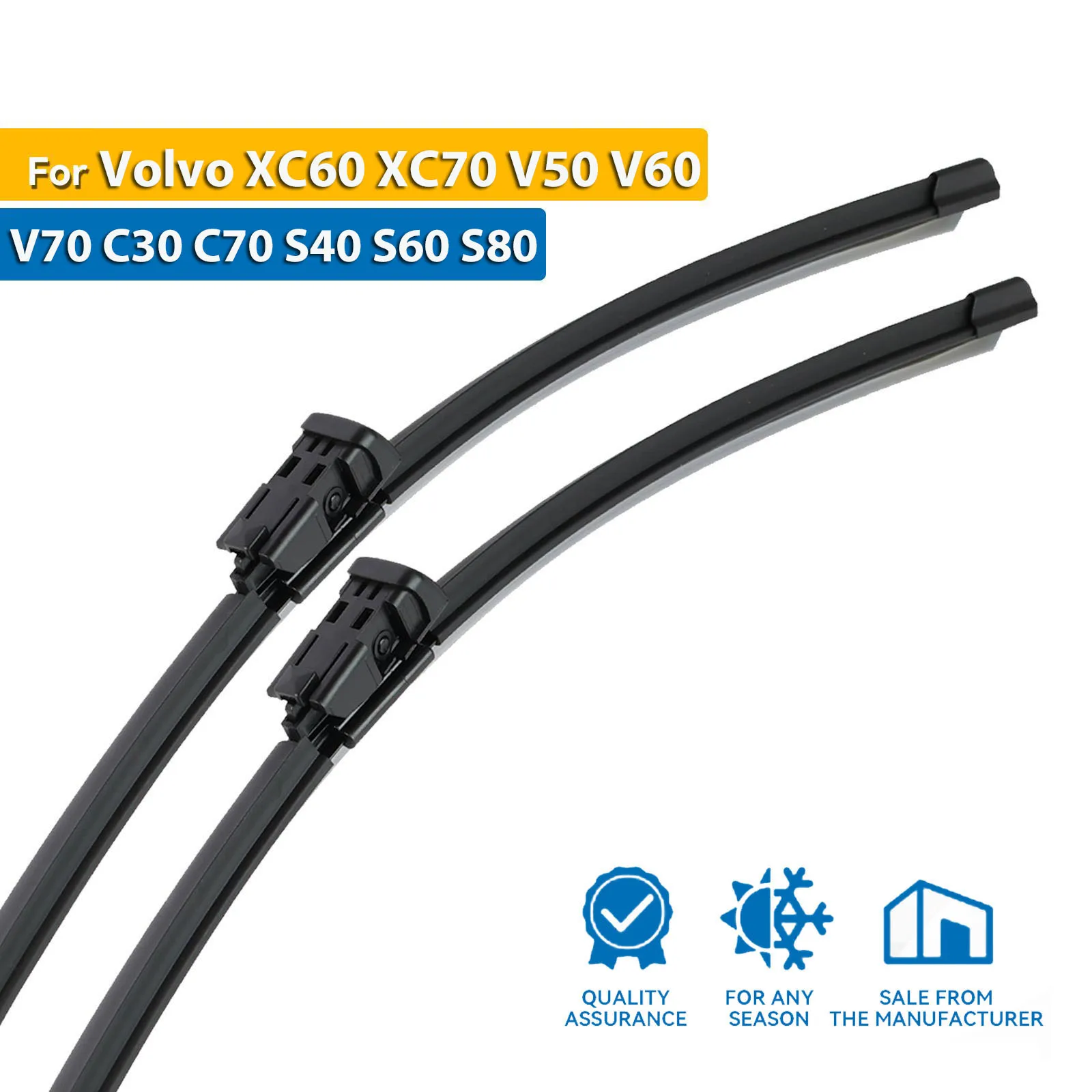 Передние щетки стеклоочистителя Erick для Volvo XC60 XC70 V50 V60 V70 C30 C70 S40 S60 S80, щетка для лобового стекла 26 дюймов 20 дюймов