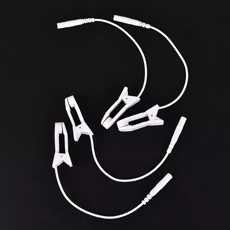 

Ear Pain Relief Clip Tens 2.0mm Pin Breast Nipple Electrode Lead Wire Connecting Cable Sleeping Aids for Massagers Earclips