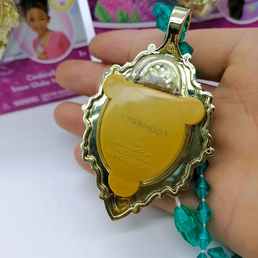 Ювелирные изделия Принцессы Диснея подвеска Снежный шар ожерелье Золушка Ариэль