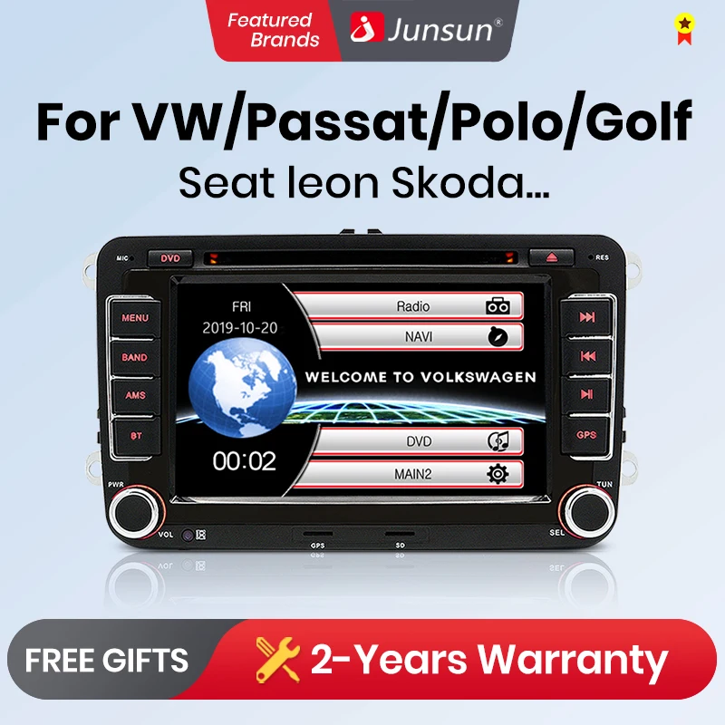 Автомагнитола Junsun мультимедийный плеер для Volkswagen VW SEAT Leon Passat B6 B7 Tiguan Touran GOLF POLO с GPS