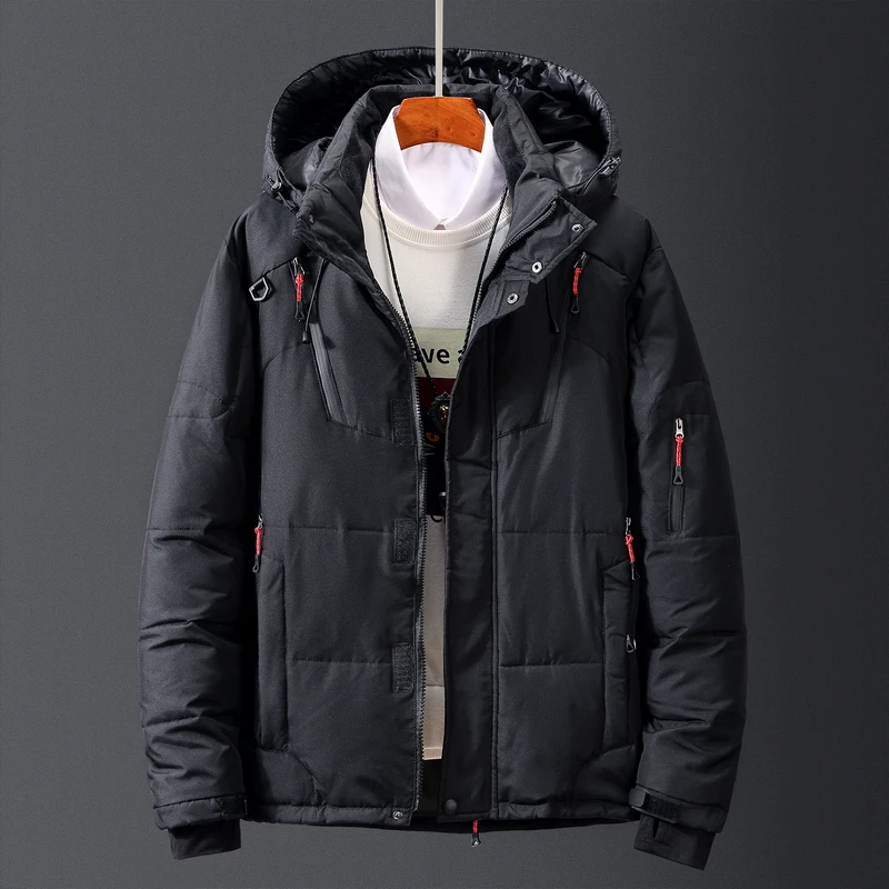 New Korean Autumn and Winter Men's Casual Couple Coat Hooded Down Coat Short Fashion Brand Lightweight Warm keeping
