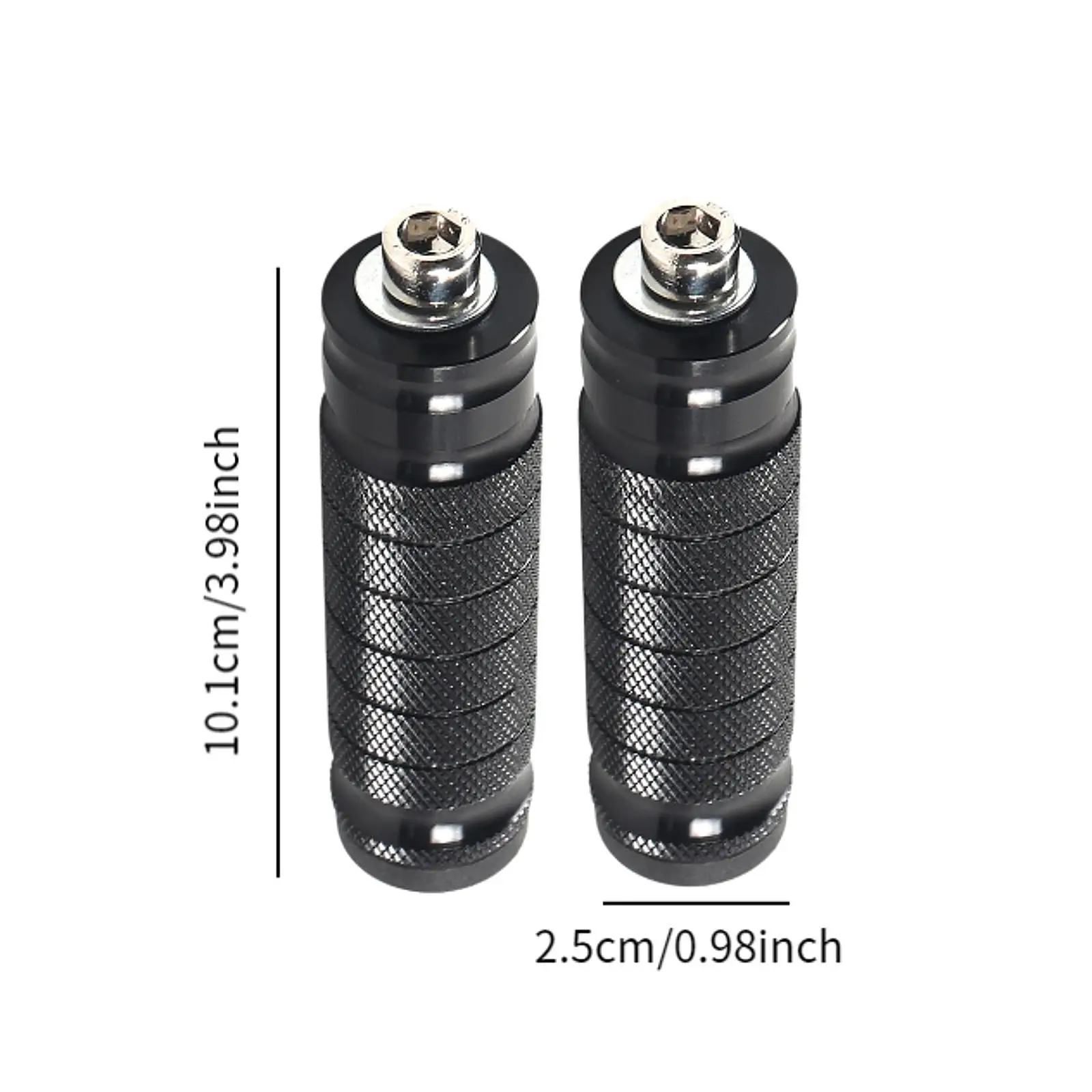 Универсальные подножки для мотоцикла 2 шт. педали черные легко устанавливаемый