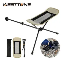WESTTUNE Universal Camping Chair Foot Rest Folding Attachable Footrest Lightweight Footstool for Outdoor Fishing Beach Hiking