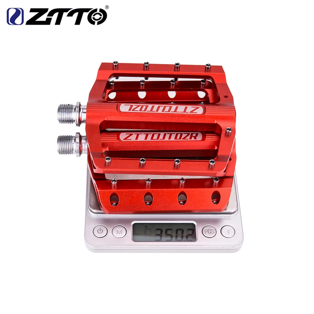 

ZTTO MTB Bearings CNC Anti slip Pedal Aluminum Alloy Bike flat Pedal Road Gravel bike lightweight 9 pins pedal for XC AM JT02